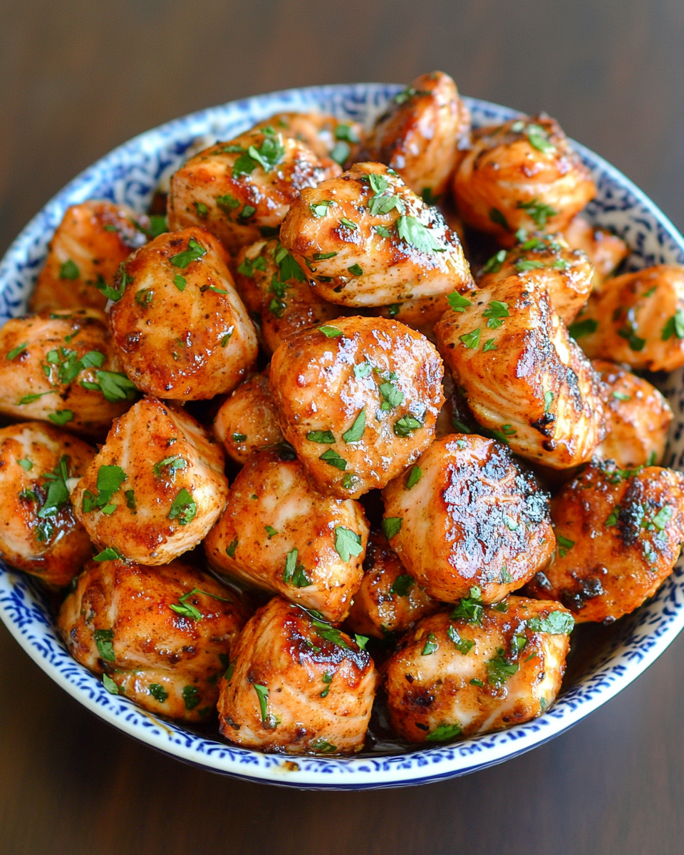Hot Honey Salmon Bites