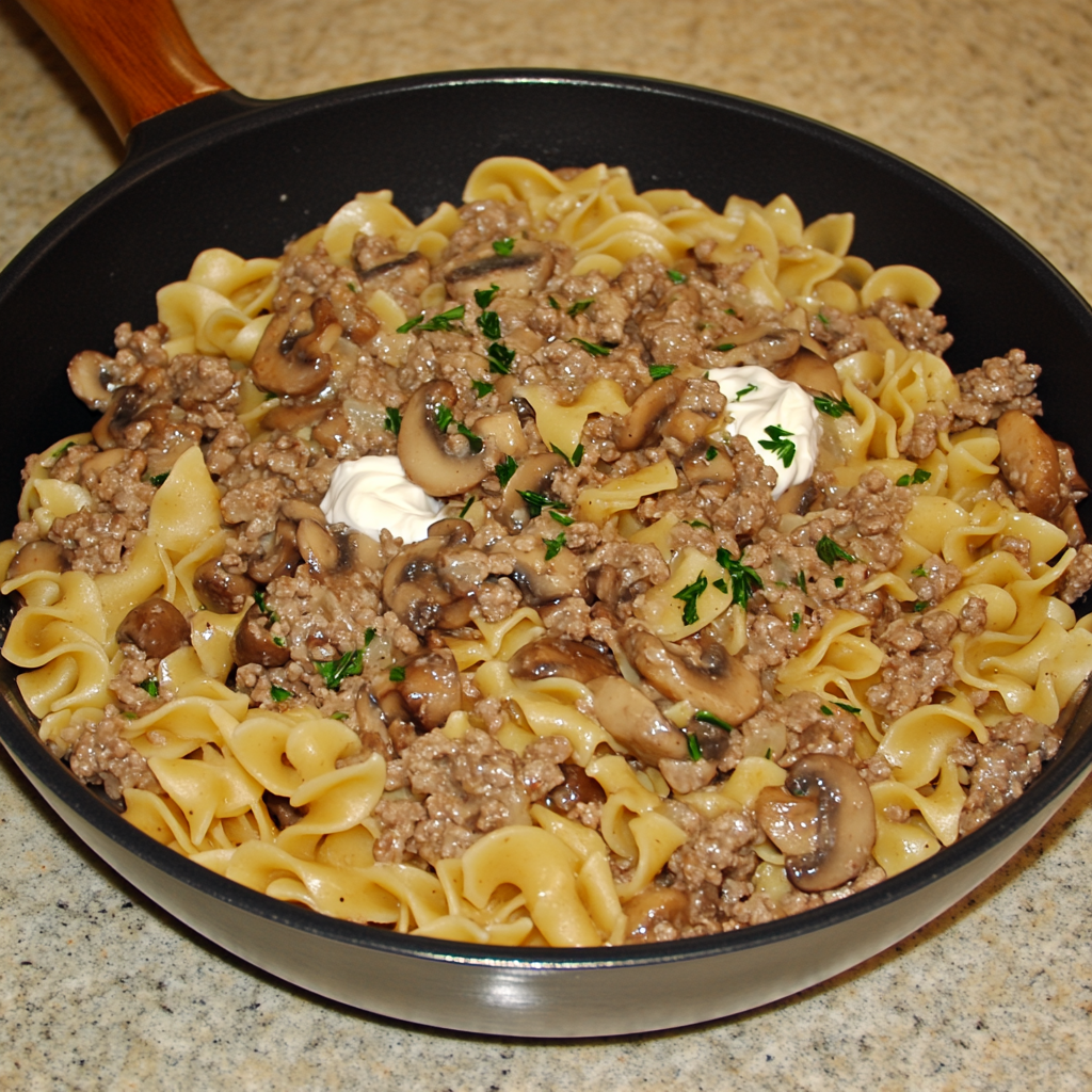 Ground Beef Stroganoff