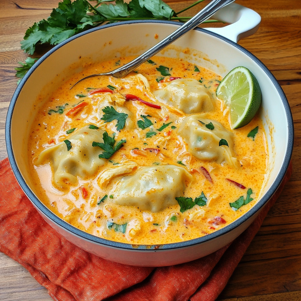Thai Coconut Curry Dumpling Soup