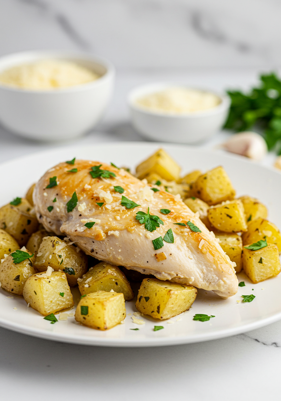 Garlic Parmesan Chicken and Potatoes