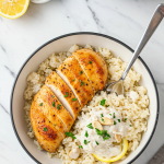 Chicken & Rice Bowls with Creamy Garlic Sauce