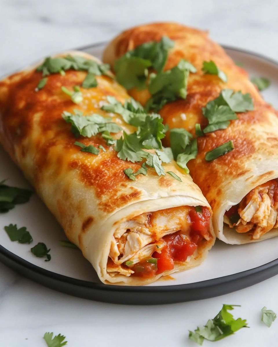 Baked Chicken Chimichangas