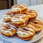 Coffee Cake Donuts with Vanilla Glaze