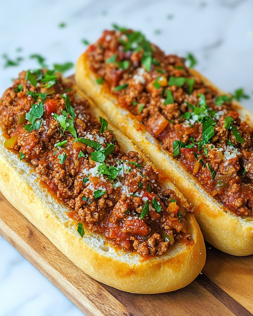 Italian Garlic Bread Sloppy Joes
