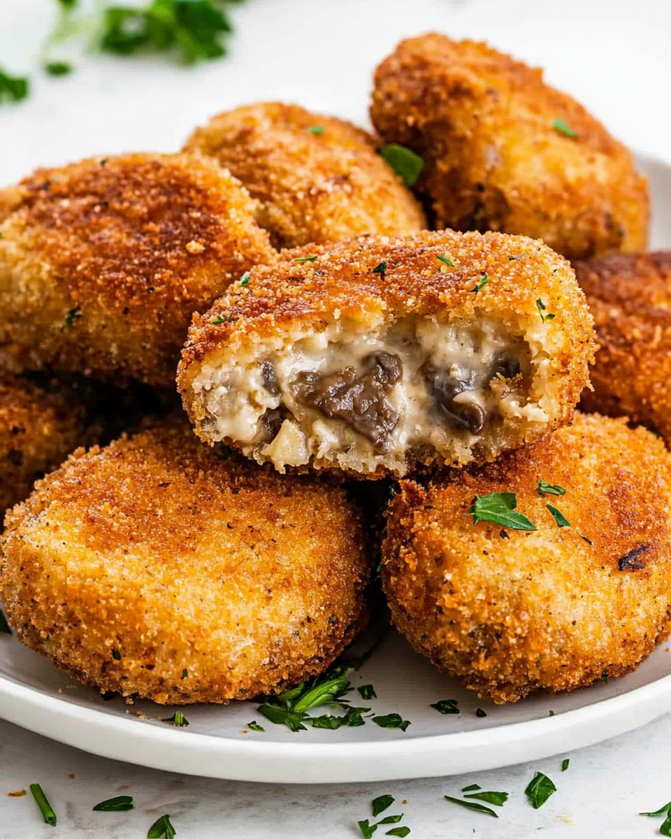 Easy Mushroom & Cheese Croquettes