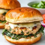 White Cheddar and Spinach Chicken Burger