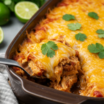 Cheesy Chicken Enchilada Casserole