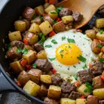 Steak Potato and Egg Hash