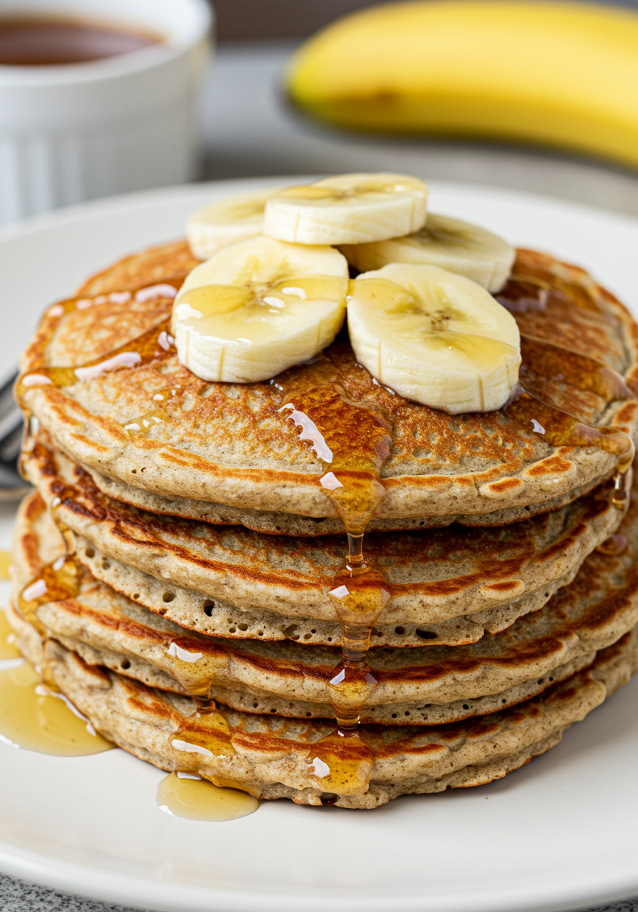 10-Minute Oatmeal Banana Pancakes
