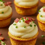 Cornbread Cupcakes with Mashed Potatoes
