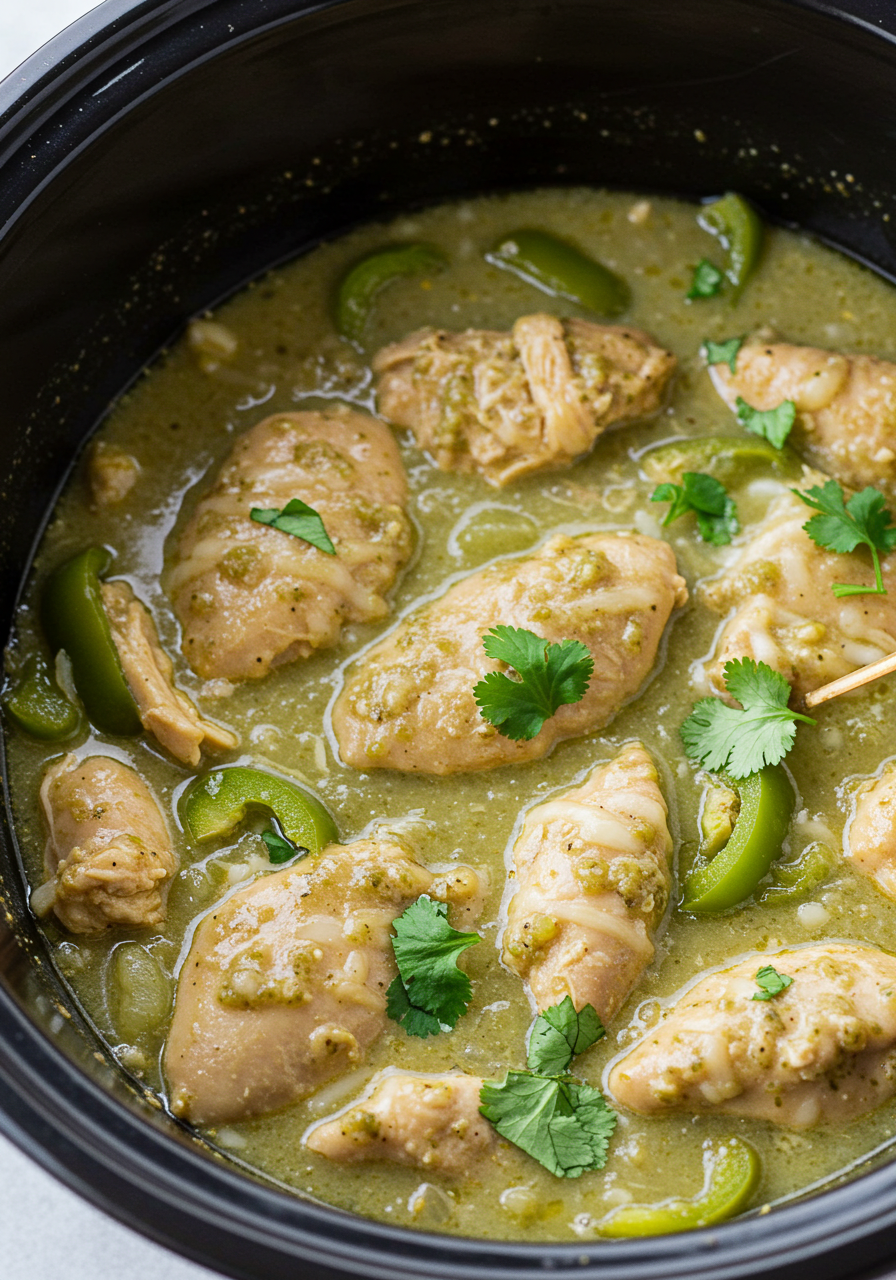 Crockpot Salsa Verde Chicken
