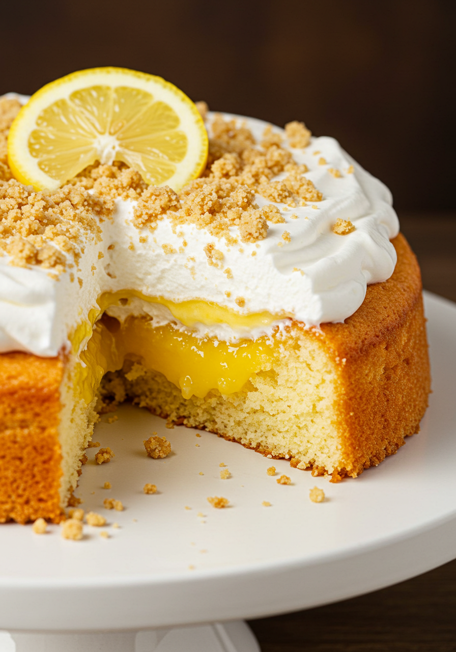 Lemon Cream Cheese Dump Cake