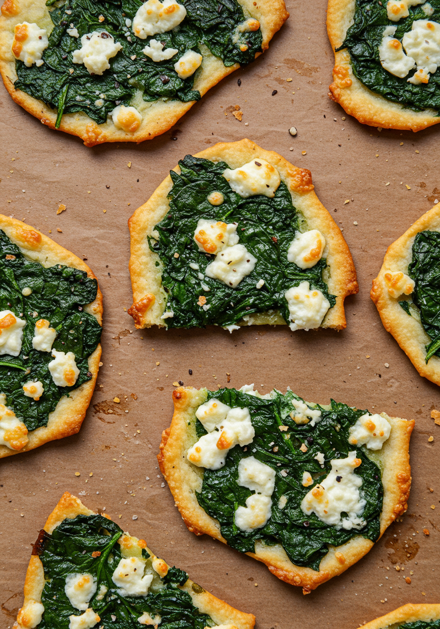 Mediterranean Spinach and Feta Crisps