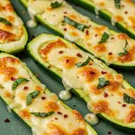 Gourmet Garlic Zucchini Steaks with Cheese