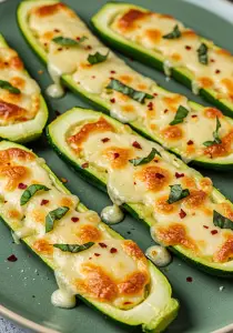 Gourmet Garlic Zucchini Steaks with Cheese