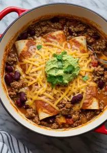 Cheesy Enchilada Chili