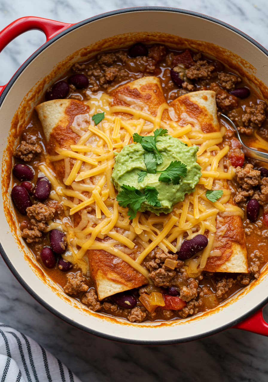 Cheesy Enchilada Chili