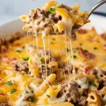 Crockpot Philly Cheesesteak Pasta Casserole