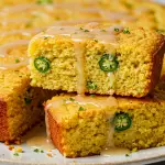 Spicy Jalapeño Cornbread with Sweet Lime Honey Glaze