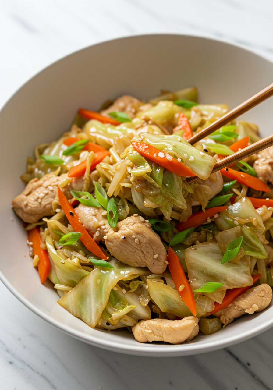 Chinese Chicken Cabbage Stir Fry