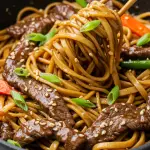 Sticky Beef Noodles