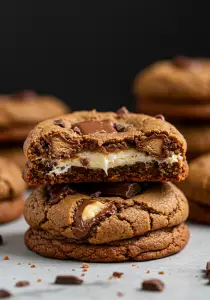 Gooey Reese’s Cheesecake Cookies