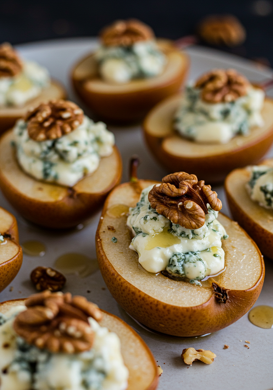 Elegant Blue Cheese Stuffed Pears